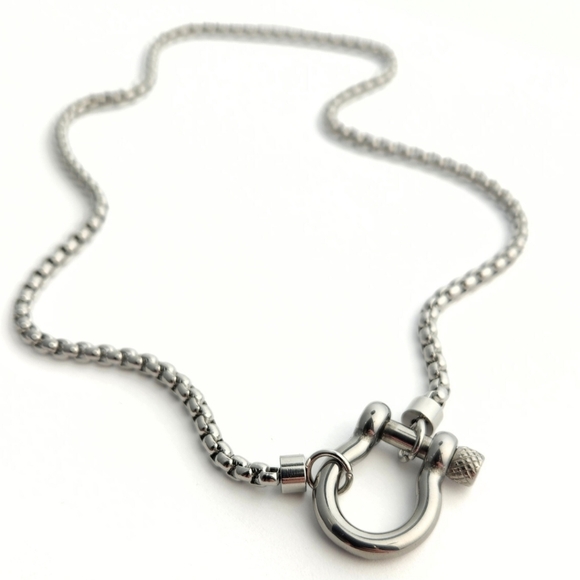 Horseshoe Necklace - Silver - Picture 1 of 1